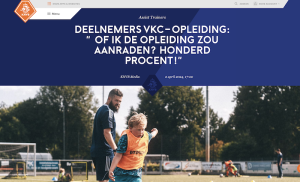 Michael Grein vertelt in een publicatie van de voetbalbond over de VKC opleiding KNVB